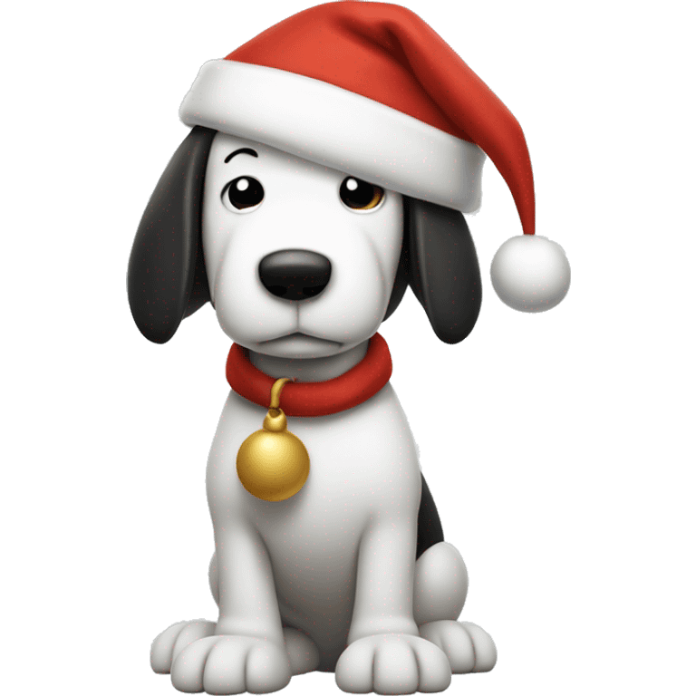 Snoopy wearing Santa’s Hat emoji