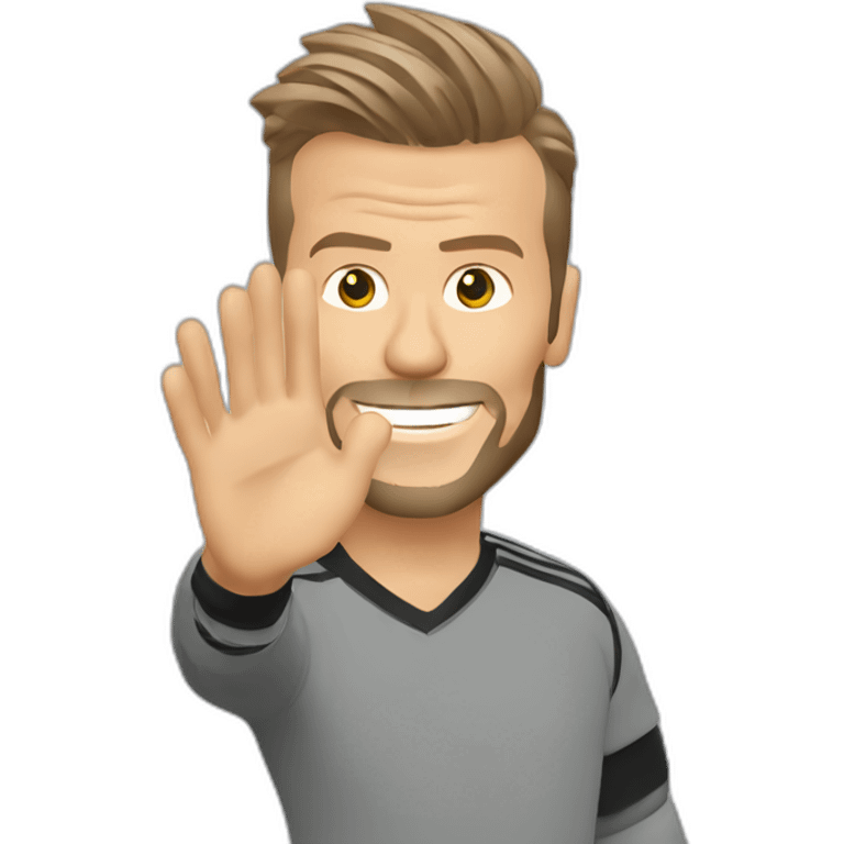 David beckham manchester united waving emoji