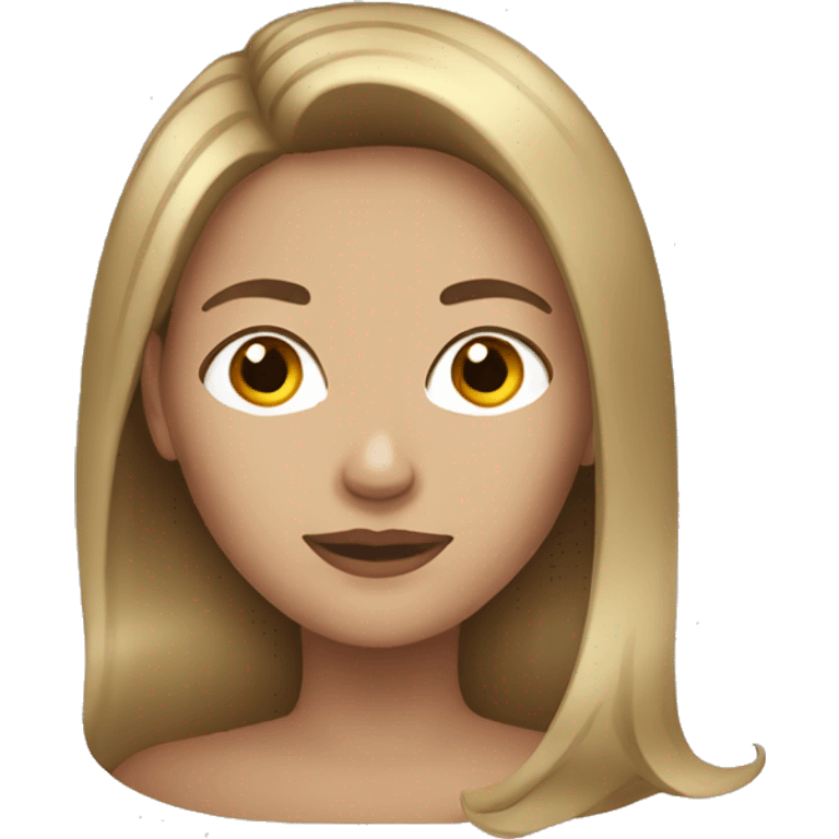 woman with brown hair and blonde highlights emoji