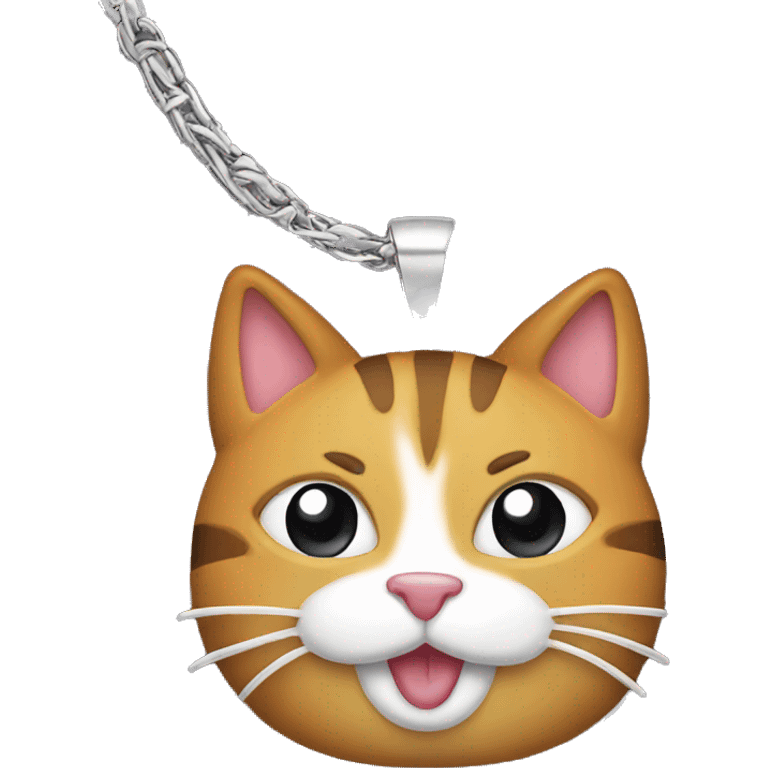 Cat shaped necklace emoji