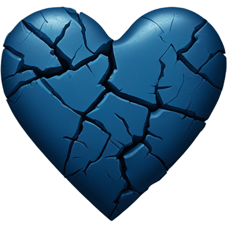 dark blue broken heart  emoji