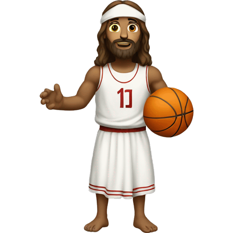 Jesus Christ playing basketball  emoji