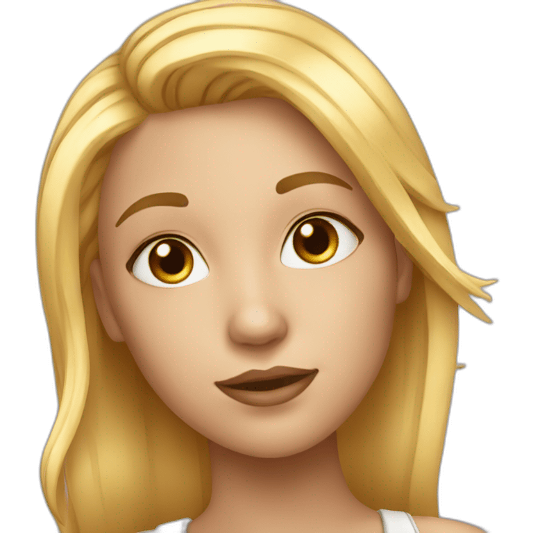 Attractive girl with golden hair emoji