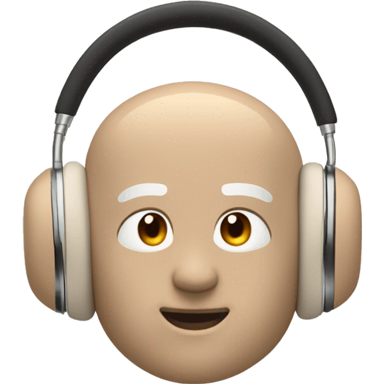 Beige coloured AirPod max headphones no human  emoji