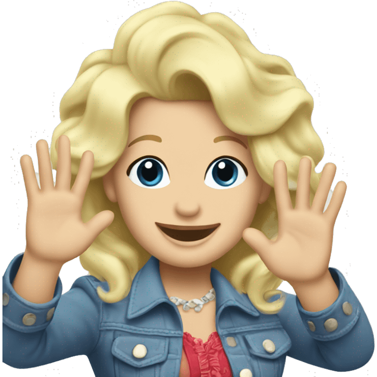 Dolly Parton high five emoji