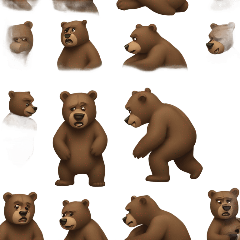 Sneaking bear emoji