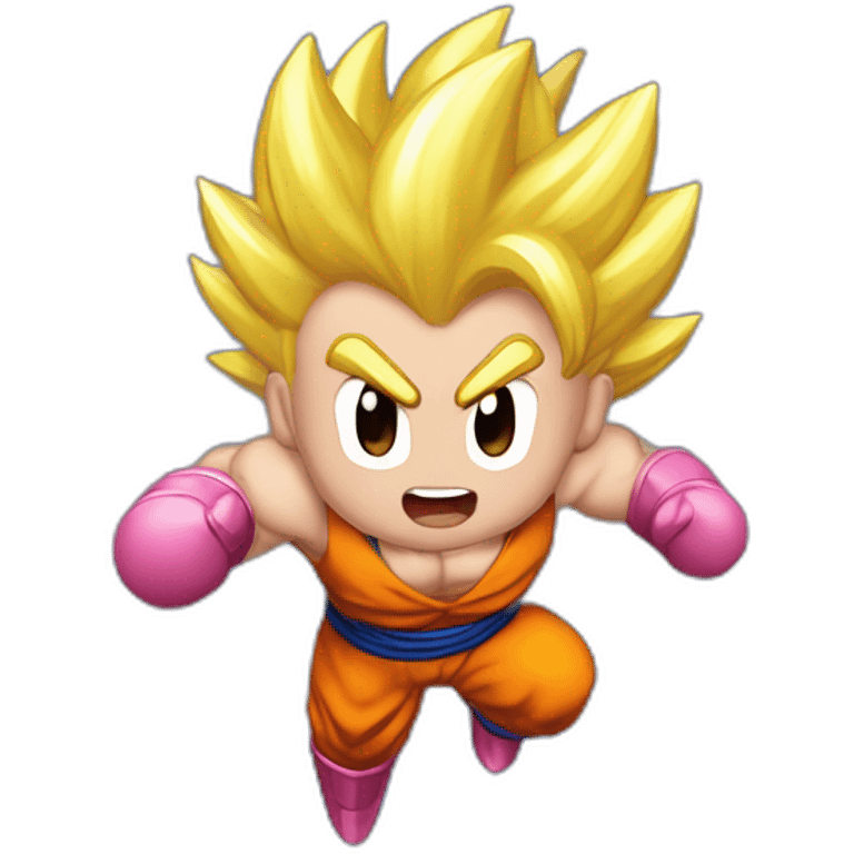 super saiyan kirby emoji