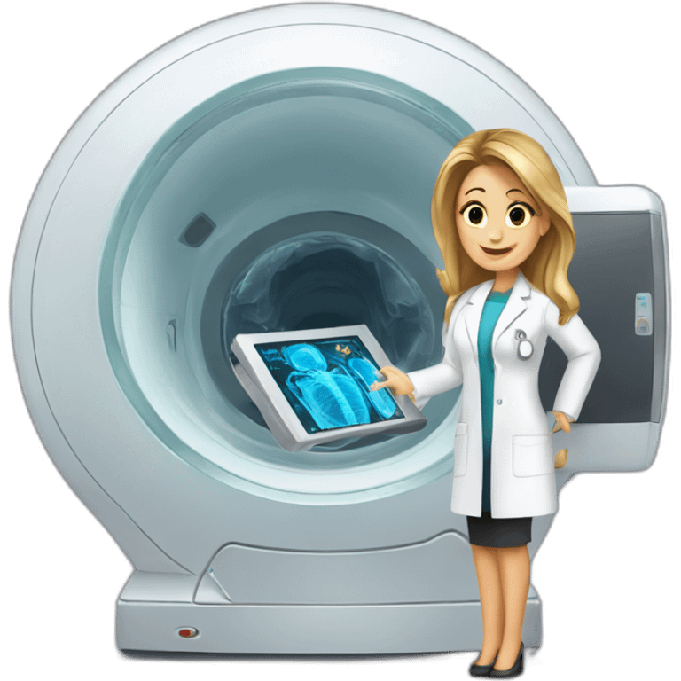 Posh-Radiologist-performing-breast-mri-to-leni-klum emoji