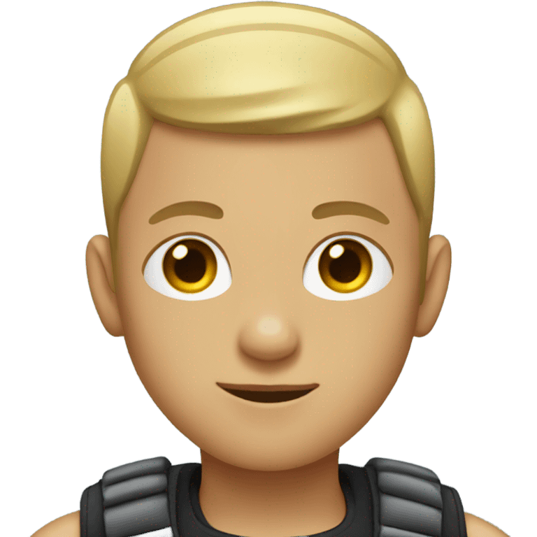 Boy with buzzcut and outfit  emoji