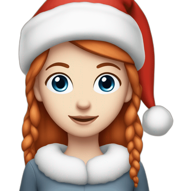 white-girl-red-hair-blue-eyes-wearing-santa-hat emoji