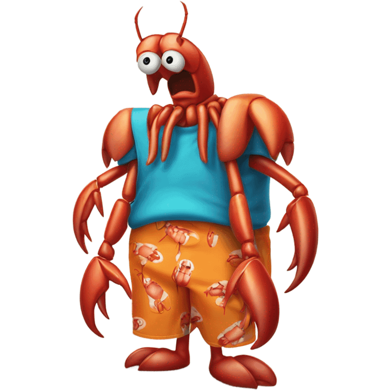 Lobster and swim short suffering  emoji