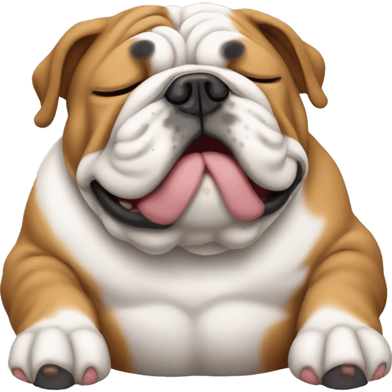 english bulldog sleeping emoji