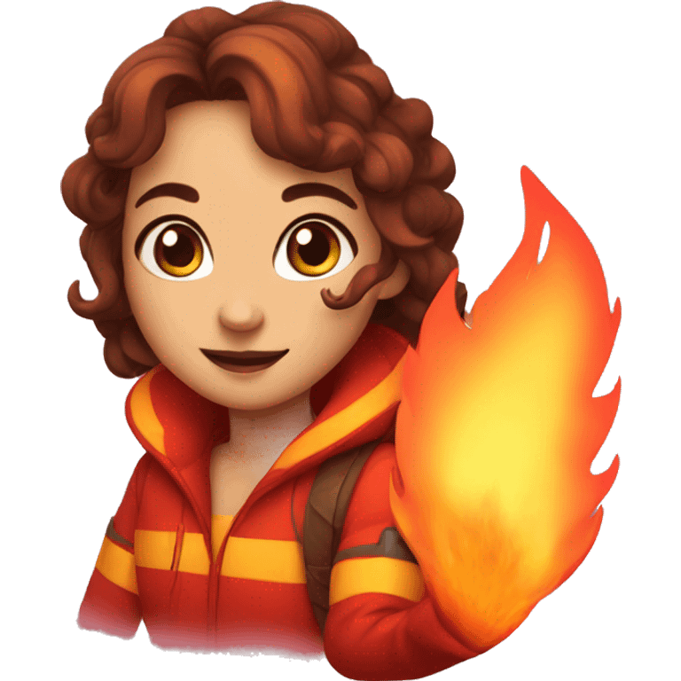 cute fire lady emoji