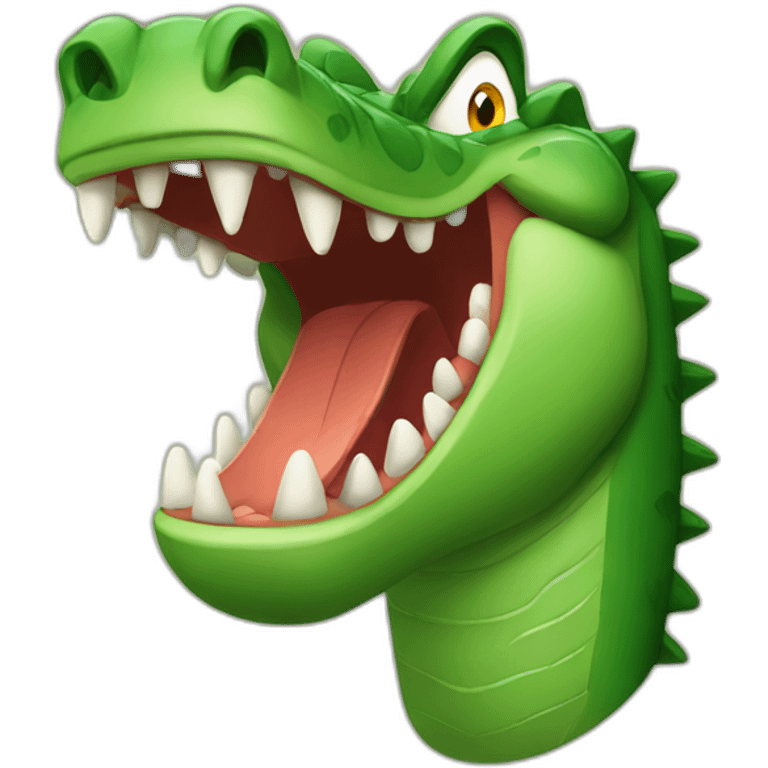 Angry crocodile emoji