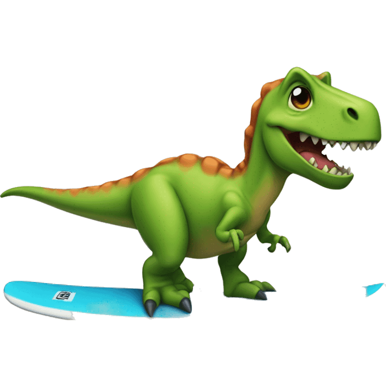 Dinosaur on a surf board  emoji