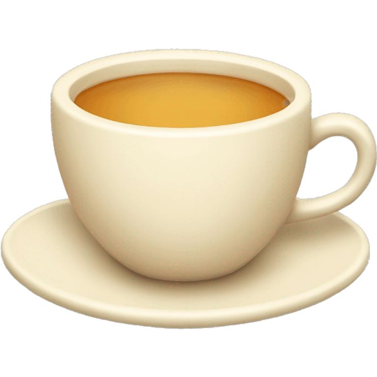 Cozy tea cup in cream color emoji