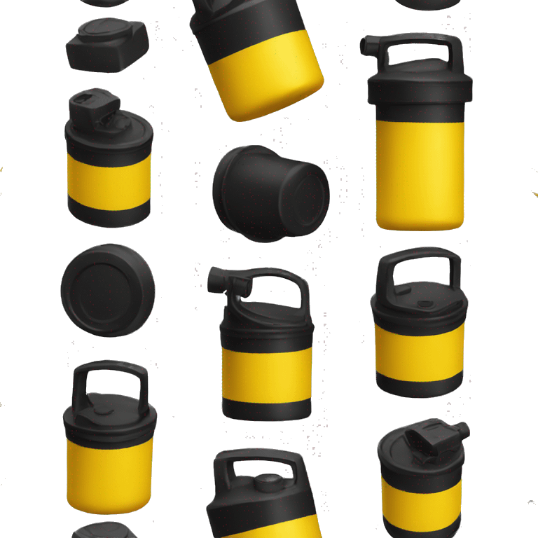 oil canister yellow and black emoji