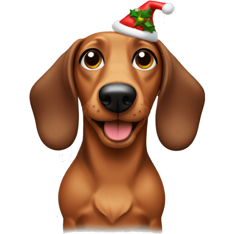 Wiener dog Christmas emoji