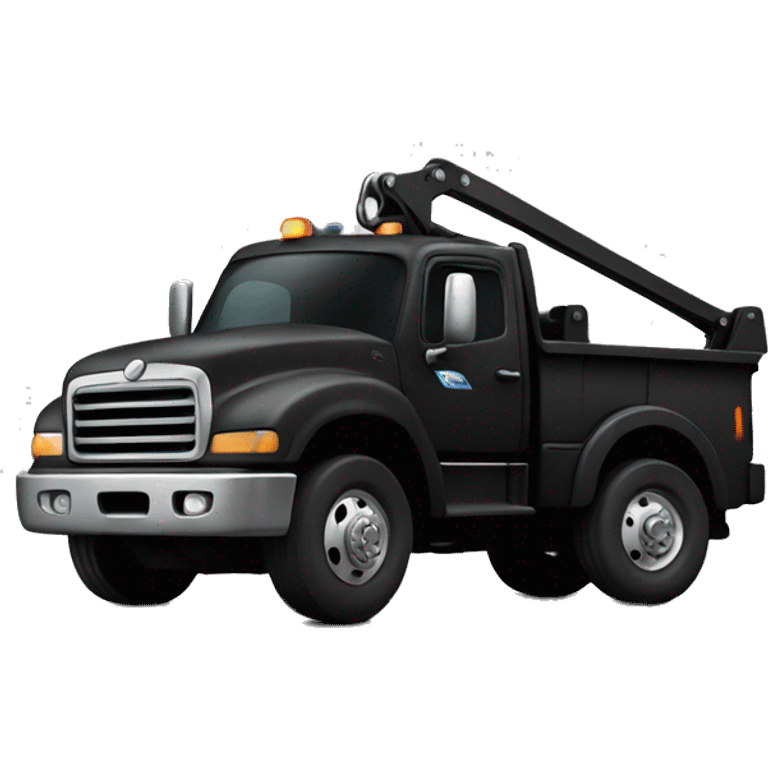 Black tow truck emoji