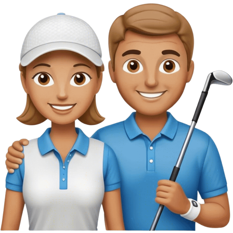 Golfer couple emoji