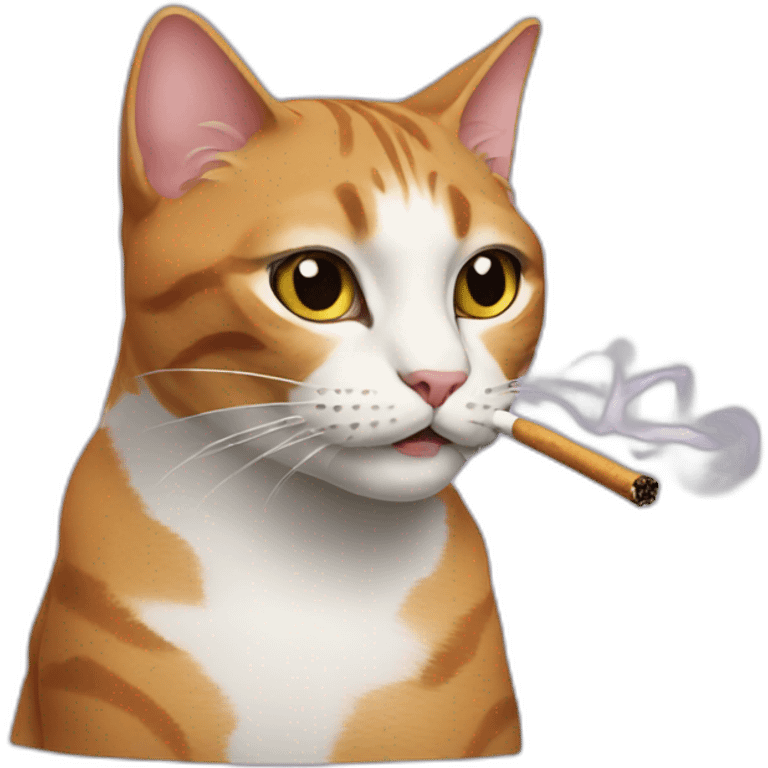 cat smokes emoji