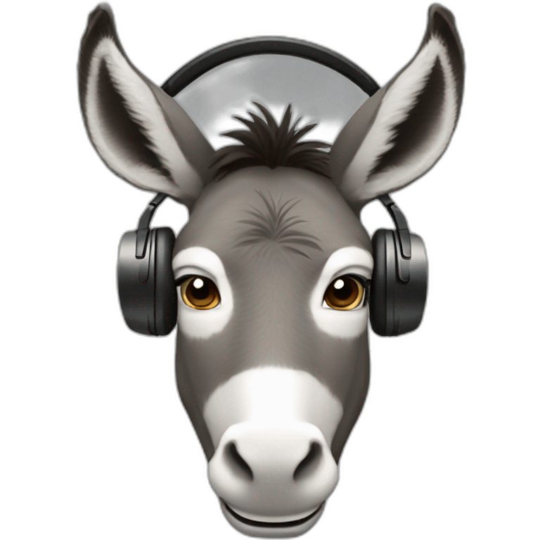 unalive donkey wearing headphones emoji