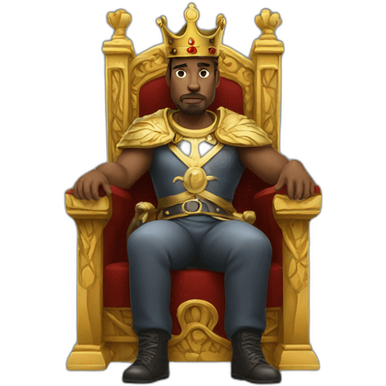 king sitting on a throne emoji