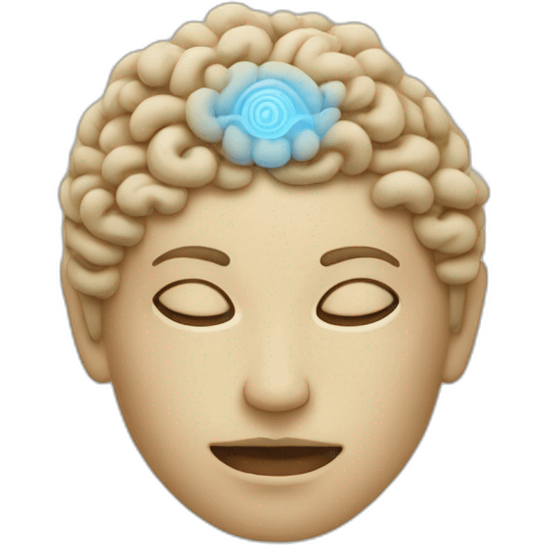 meditation and brain emoji