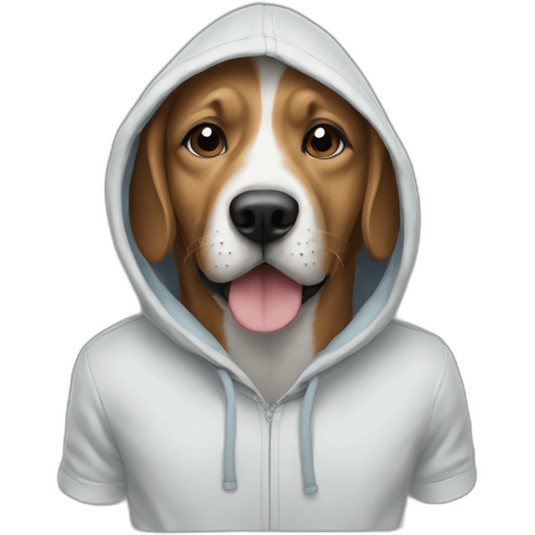 Dog westing a hoddie emoji