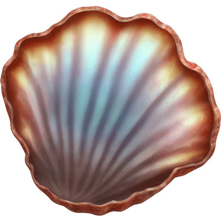 red Abalone shell with holes emoji