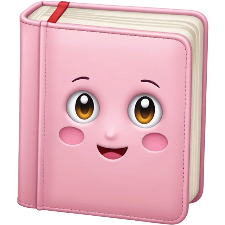 Cute light pink book emoji