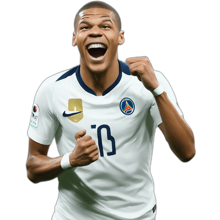 Kylian Mbappé celebrating emoji