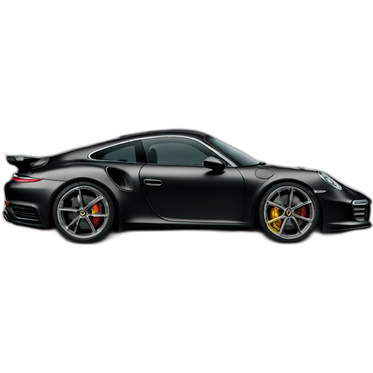 Black 911 turbo s emoji