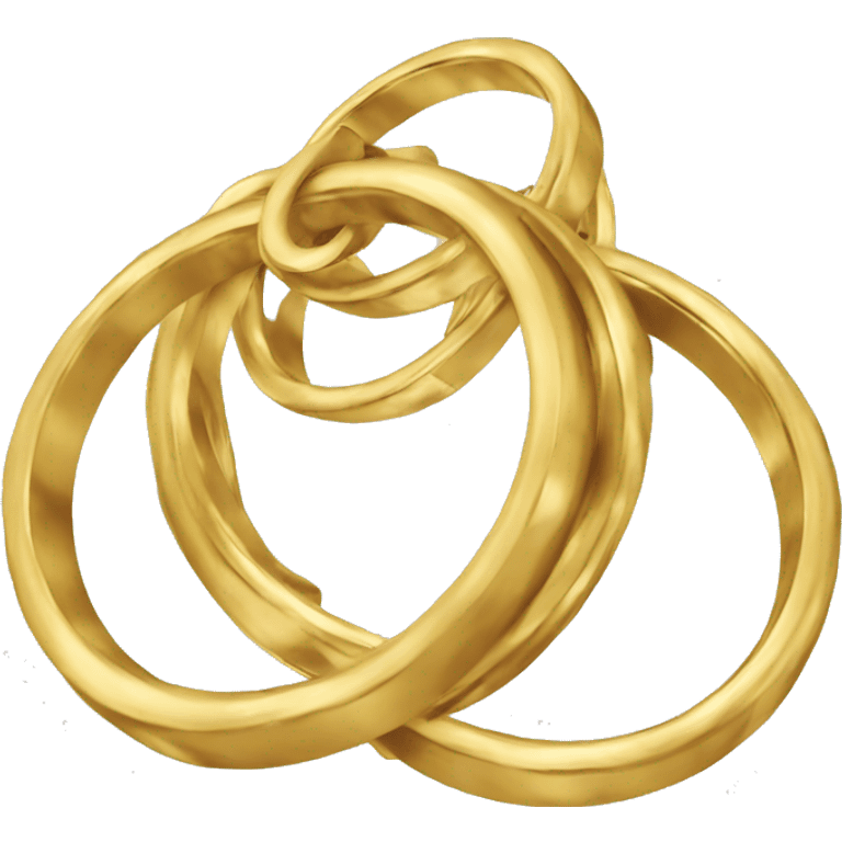 5 connected gold rings emoji