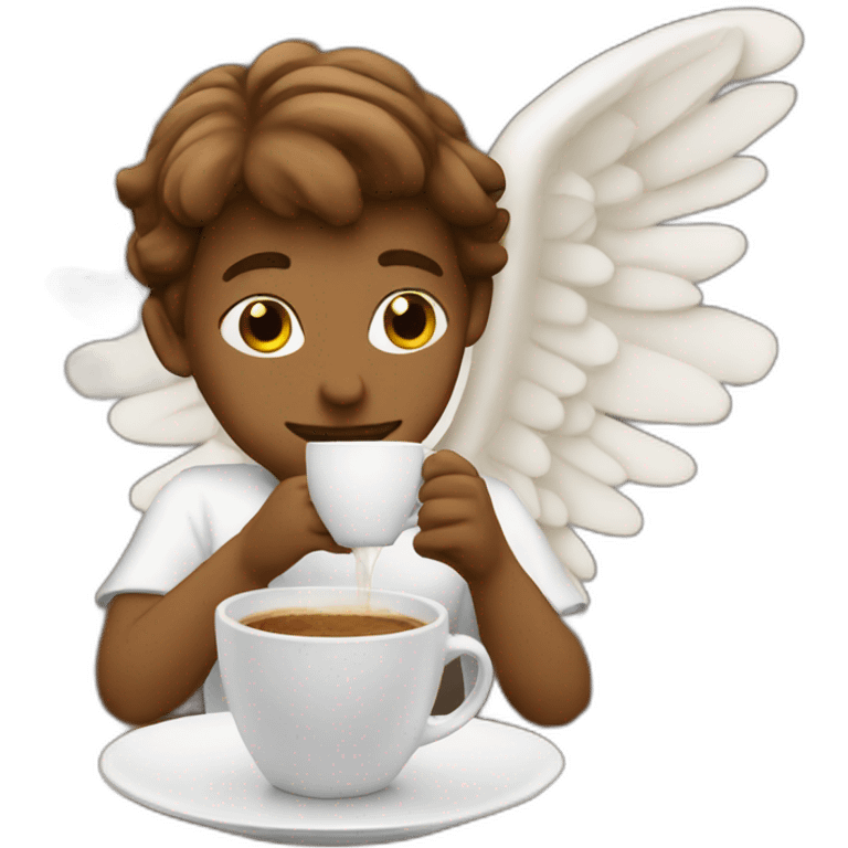 angel drinking espresso emoji