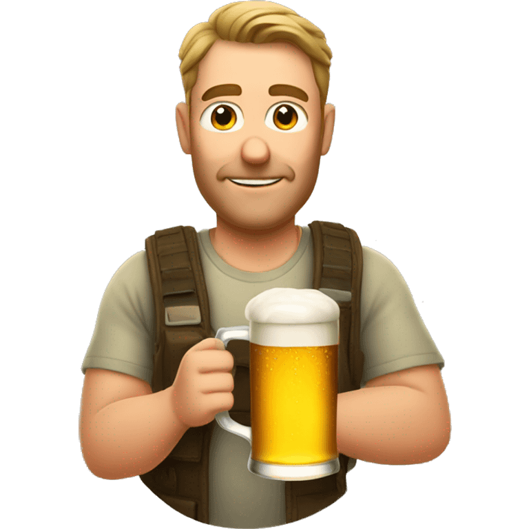 Australian dad with beer emoji