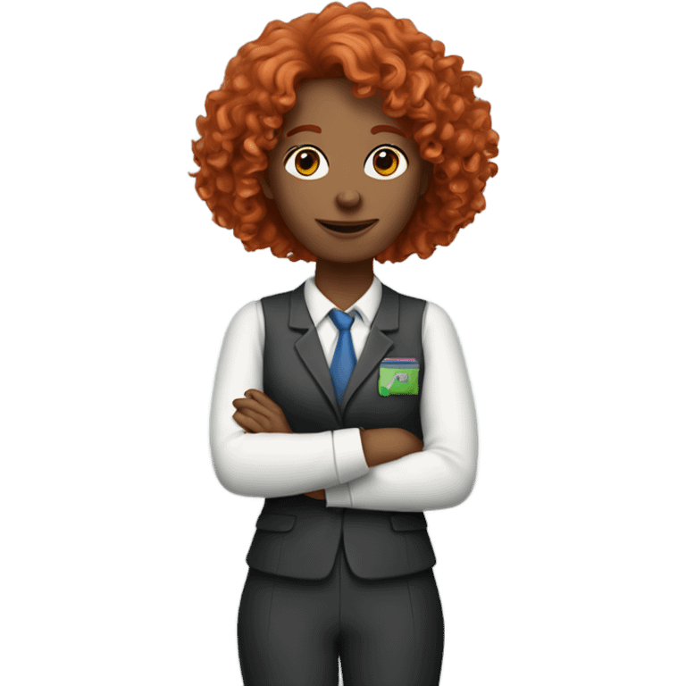 Curly red hair teacher emoji