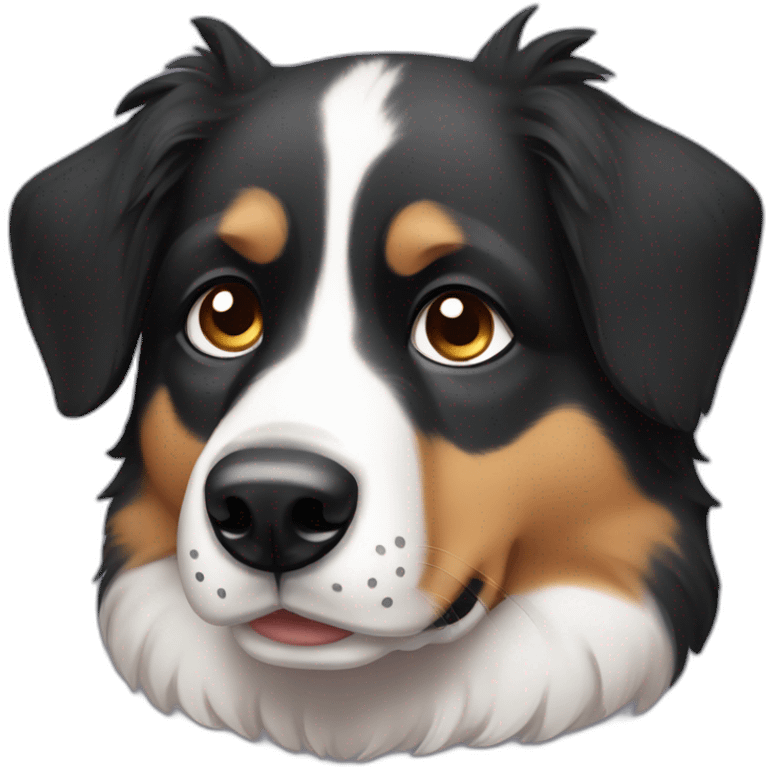 Sad Australian Shepard dog emoji