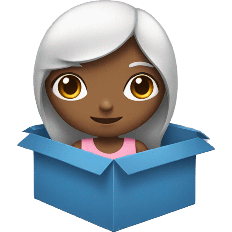 A girl with box  emoji