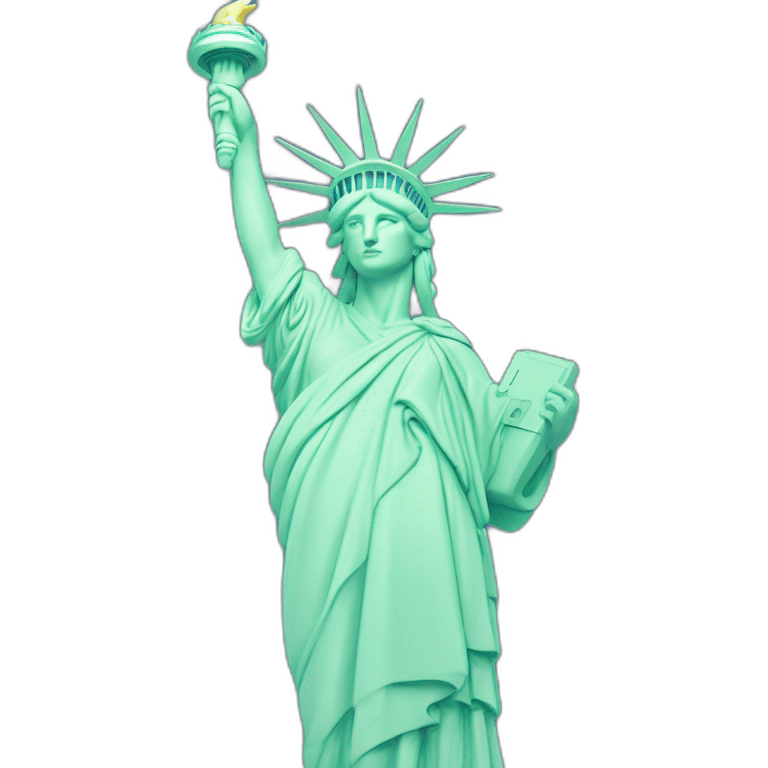 Statue of Liberty blue sapphire emoji