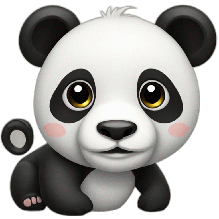 Panda with Monkey emoji