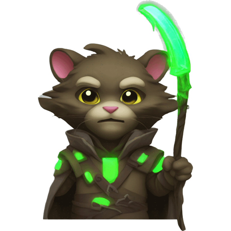 master splinter with glowing neon emoji