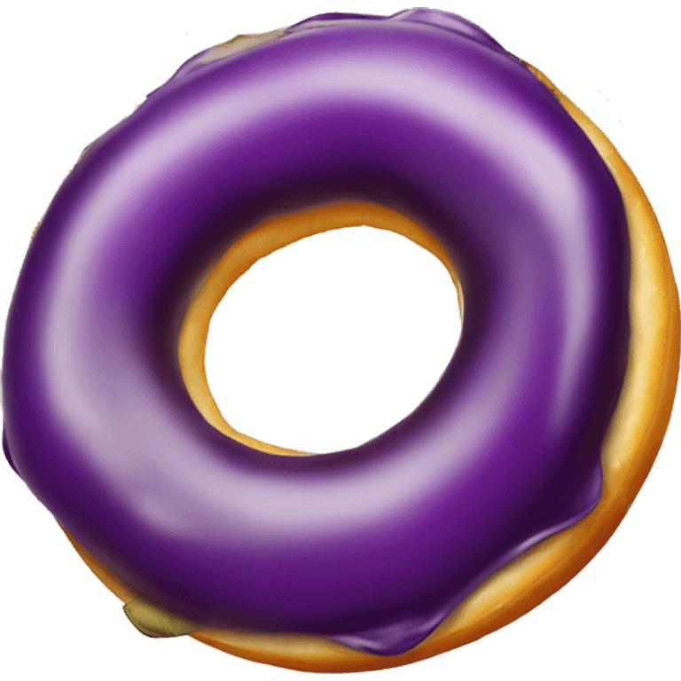 Eggplant on donut emoji