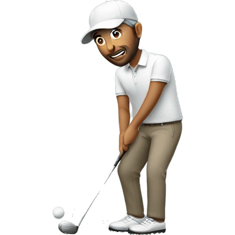 Arab playing golf emoji