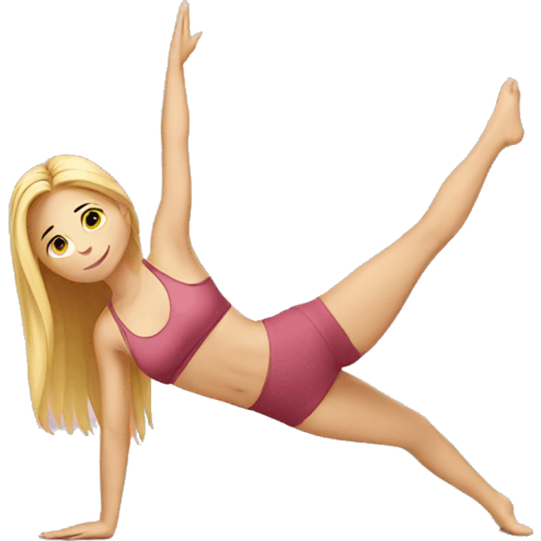 yoga girl blone emoji