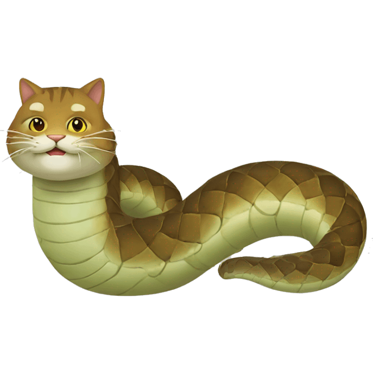 chat qui dort sur un serpent  emoji