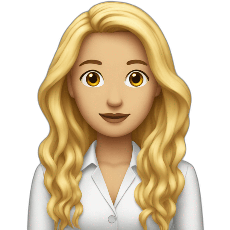 beautiful-woman-psychologist-long-hair emoji