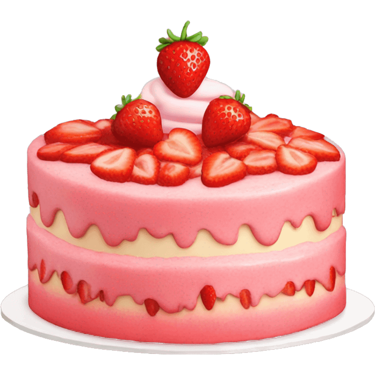 Strawberry birthay cake emoji