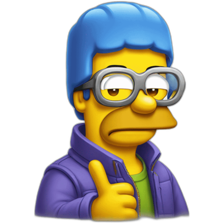 Homero Simpson con gafas emoji