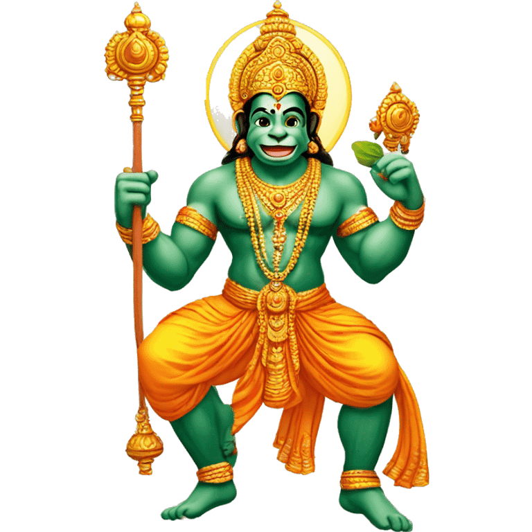 lord hanuman with gadha emoji